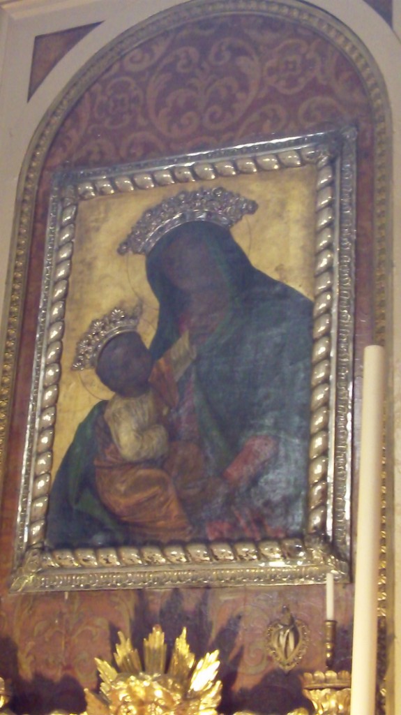 Inside the church of St. Sofia is the beautiful and mysterious black Madonna.